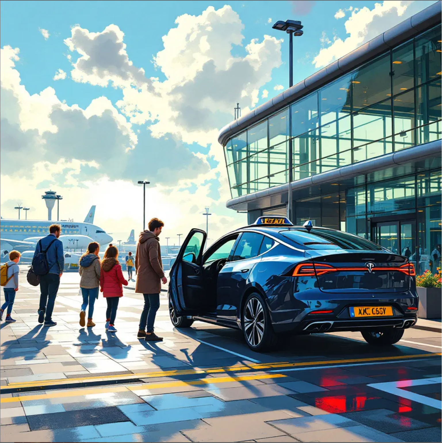 "Green Ride Gloucester airport taxi outside Heathrow - eco-friendly travel this Easter"