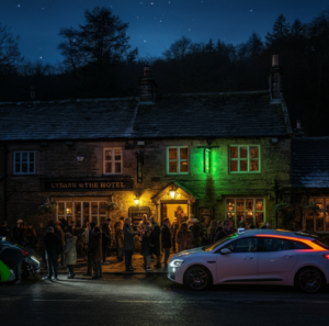 taxi rank outside lydney pubs